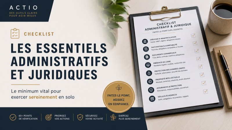 Couverture — Checklist administrative et juridique : les essentiels pour exercer en règle en indépendant